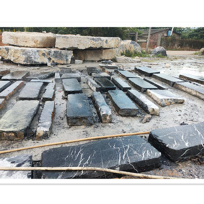 黑山石踏步石制作景觀石廠家批發 公園鋪地石裝飾石造景