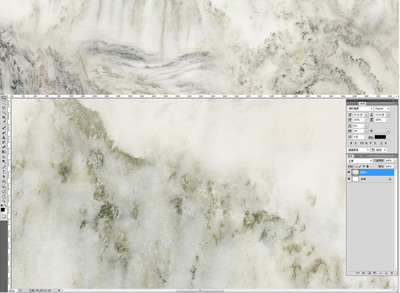 大理石紋中式水墨山水畫(huà)錦繡山河石材背景墻